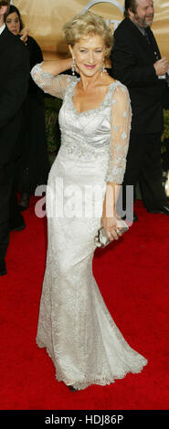 Helen Mirren arrives at the Screen Actors Guild Awards in Los Angeles, California on  February 22, 2004.  Photo credit: Francis Specker Stock Photo