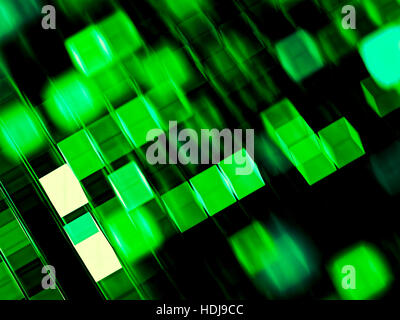 Blurred cubes - abstract digitally generated image Stock Photo