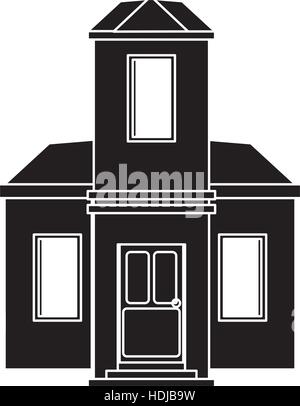 cartoon family house exterior concept Stock Vector