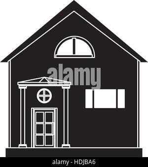 cartoon family house exterior concept Stock Vector