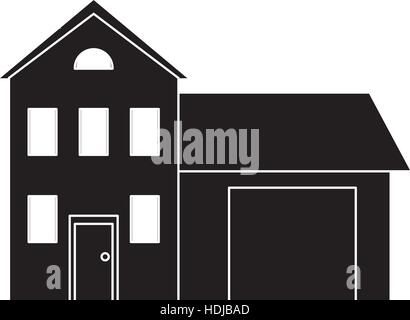 cartoon family house exterior concept Stock Vector