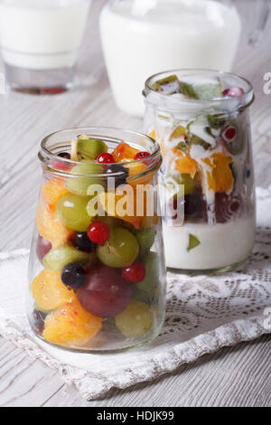 Rainbow salad in a glass jars Stock Photo by ©sarsmis 73088347