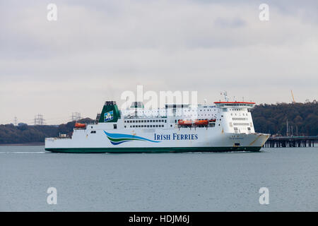 The Irish ferry, Isle of Inishmore, at Pembroke Dock, Milford Haven Stock Photo