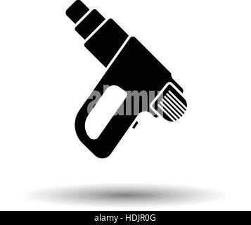 Electric industrial dryer icon. White background with shadow design. Vector illustration. Stock Vector