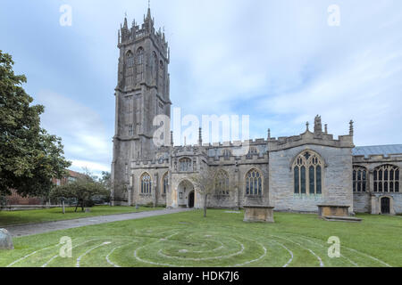 Glastonbury, St John's church, Somerset, England, UK Stock Photo