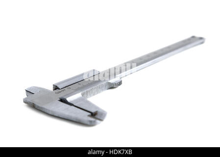 Caliper on a white background close-up shot Stock Photo