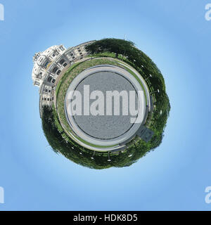 Little Planet made from a photo of the State Capitol of Minnesota in St Paul, USA. June 2008 Stock Photo