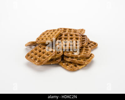 Pretzels in Pile Against a White Background Stock Photo