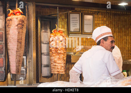 Kebab shop in Istanbul, Turkey Stock Photo