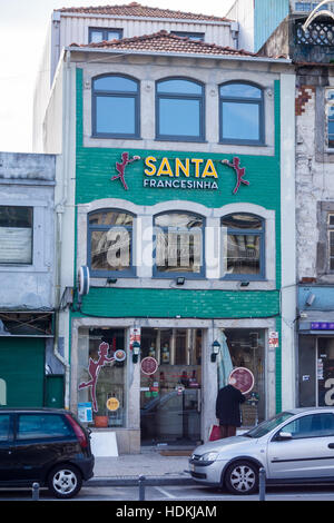 'Santa Francesinha' restaurant,  72 Praça dos Poveiros, Porto (Oporto), Portugal Stock Photo