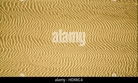 Wave patterns in wind blown sand dunes on the island of Sal in the Cape Verde islands off the coast of West Africa Stock Photo