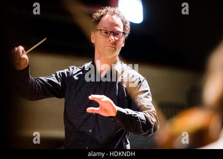 Toby Purser (conductor) at MusicFest Aberystwyth, Wales UK July 2016 Stock Photo