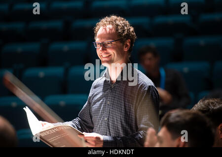Toby Purser, conductor, and artistic director of the Orion Orchestra, at MusicFest Aberystwyth Stock Photo
