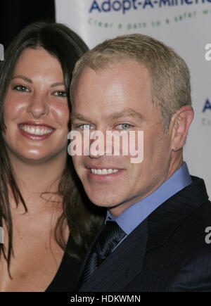 Neal McDonough and his wife Ruve Robertson taking a stroll at The Grove