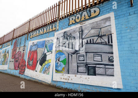 Shankill Road, Belfast International Peace Wall,Cupar way,West Belfast,NI,UK Stock Photo