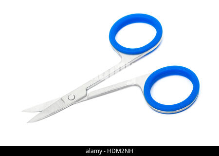 new nail scissors on white background Stock Photo