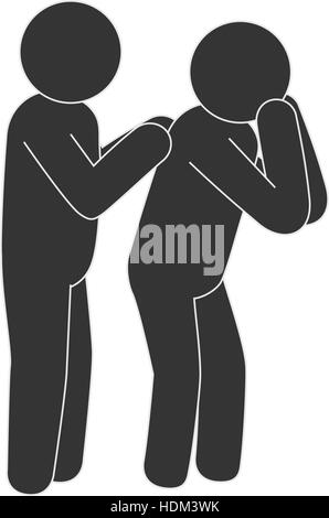 human silhouette doing resuscitation vector illustration design Stock Vector