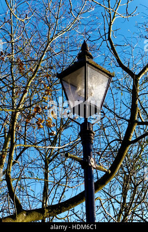 An old fashioned style street lamp at Wilton Shopping Village, Wiltshire, United Kingdom. Stock Photo
