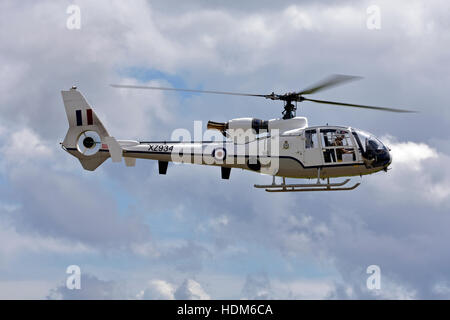 Westland SA.341D Gazelle HT.3 - XZ934, of the Gazelle Squadron Display Team based at Hurstbourne Tarrant in Hampshire, UK. Stock Photo