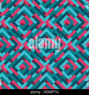 Seamless modern flat pattern. Lines and dots. Colorful background or wallpaper. Vector illustration. Stock Vector