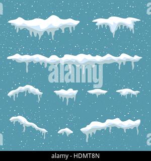 winter snowdrift blue background Stock Vector
