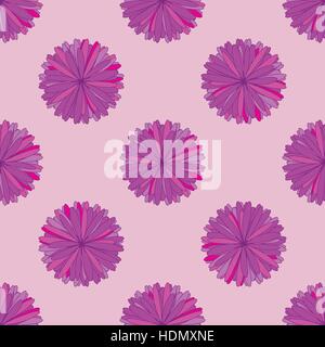 Seamless pattern with beautiful big flowers Stock Vector