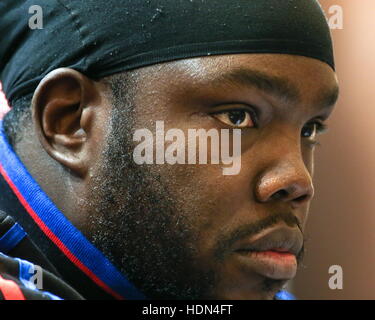 Moscow, Russia. 13th Dec, 2016. Haitian-Canadian heavyweight boxer Bermane Stiverne attends a press conference ahead of his bout against Russian boxer Alexander Povetkin for the WBC interim champion belt, the match scheduled for December 17, 2016 in Yekaterinburg. © Valery Sharifulin/TASS/Alamy Live News