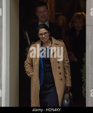 London, UK. 13th December 2016.  Priti Patel, International Development Secretary, leaves 10 Downing Street Credit:  Ian Davidson/Alamy Live News Stock Photo