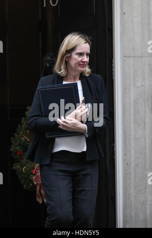 Downing Street, London, UK 13 Dec 2016 - Amber Rudd, Home Secretary, leaves 10 Downing Street. Ministers attend a special meeting at No 10 Downing Street. Credit:  Dinendra Haria/Alamy Live News Stock Photo