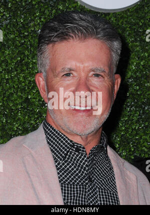 File. 13th Dec, 2016. ALAN THICKE (March 1, 1947 - December 13, 2016) was a Canadian actor, songwriter, and game and talk show host. He is known for his role as Jason Seaver, the father on the ABC television series Growing Pains. His son is the singer R. Thicke. Alan, died at age 69, of a heart attack while playing hockey with his 19 year-old son Carter Thicke. Pictured: August 10, 2016 - West Hollywood, CA, United States - 10 August 2016 - West Hollywood, California. Alan Thicke. 2016 CBS, CW, Showtime Summer TCA Party held at Pacific Design Center. (Credit Image: © Birdie Thompson/AdMe Stock Photo