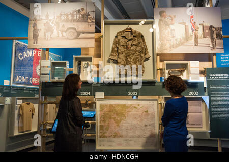 London, UK. 14 December 2016. Imperial War Museums London opens a new exhibition 'Afghanistan: Reflections on Helmand' featuring newly acquired objects, photographs, video and audio interviews. The small exhibition looks at the British arrival in Helmand province, Afghanistan. Credit:  Bettina Strenske/Alamy Live News Stock Photo