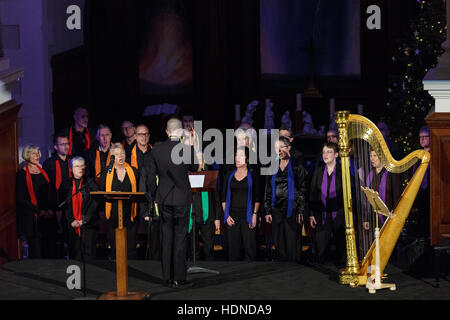 Christ Church Spitalfields, London, UK. 14th Dec, 2016. The Diversity Choir perform. Carol service at Christ Church in aid of HIV charity Mildmay. Mildmay deliver treatment and prevention work in the UK and East Africa, and operate the Mildmay Hospital. Credit:  Imageplotter News and Sports/Alamy Live News Stock Photo