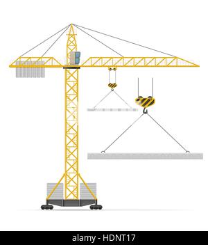 building crane vector illustration isolated on white background Stock Vector