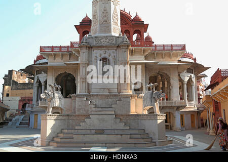 Red temple or Nasiyan Jain temple View. In front of the gateway is the marble staircase, leading to the main temple. It is located on Prithivi Raj mar Stock Photo