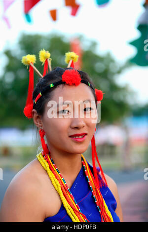 Pochury Naga Tribal Woman in Traditional Costumes. Pochury is one of ...