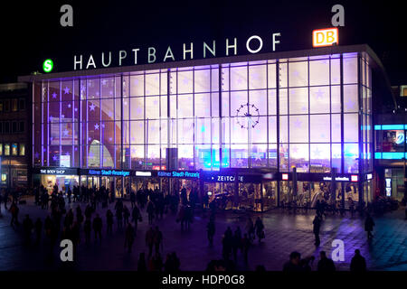 Europe, Germany, Cologne, the main station. Stock Photo