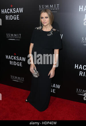 Screening Of Summit Entertainment's 'Hacksaw Ridge'  Featuring: Teresa Palmer Where: Beverly Hills, California, United States When: 24 Oct 2016 Stock Photo