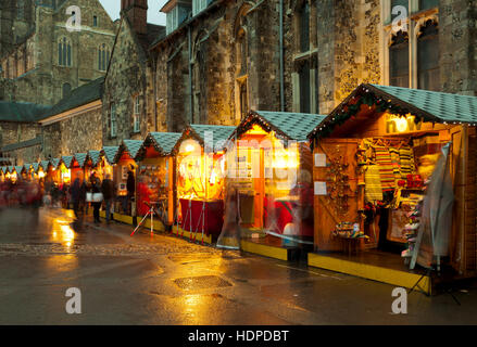 Winchester Christmas market. Stock Photo