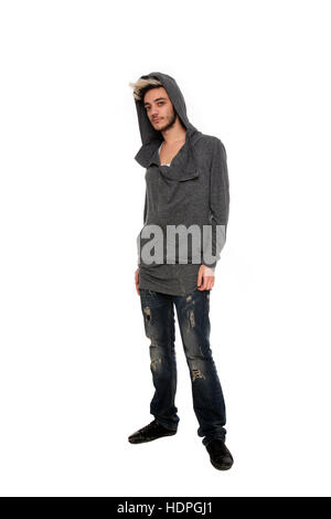 young stylish man portrait isolated on a white background Stock Photo