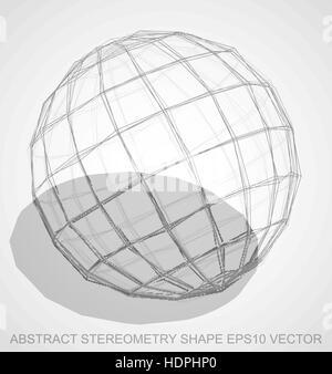 Abstract geometry shape: Pencil sketched Octahedron with Transparent ...