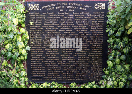 Falls rd,Garden of remembrance, Deceased POWs killed,also deceased ex-prisoners,West Belfast,NI, UK Stock Photo