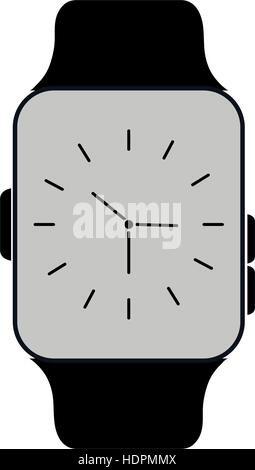 classic analog watch wearable technology Stock Vector