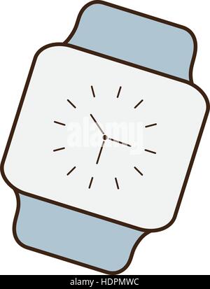 cartoon classic analog watch wearable technology Stock Vector