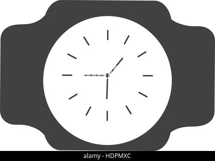 silhouette classic analog watch wearable Stock Vector