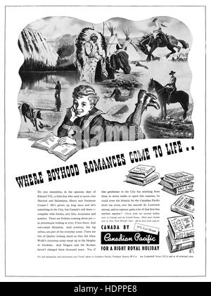 1939 British advertisement for Canadian Pacific Stock Photo