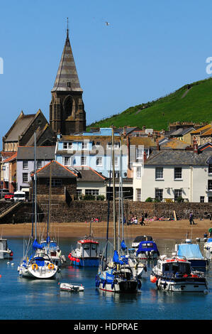 Beach and harbour at Ilfracombe Devon UK Stock Photo