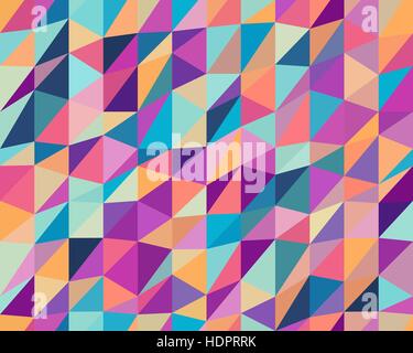 Vector Seamless Multicolor Triangle Low Poly Geometric Pattern Stock Vector