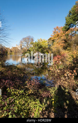 Wagner Cove, Central Park, NYC Stock Photo