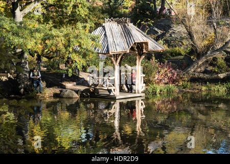 Wagner Cove, Central Park, NYC Stock Photo