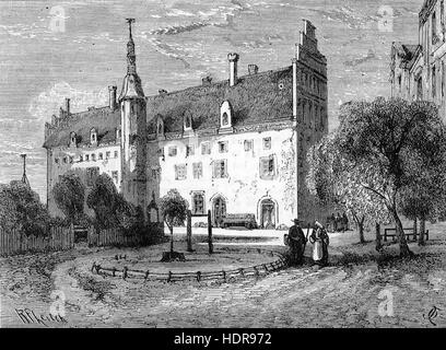 MARTIN LUTHER (1483-1546)  Luther's house in Wittenberg about 1850 Stock Photo